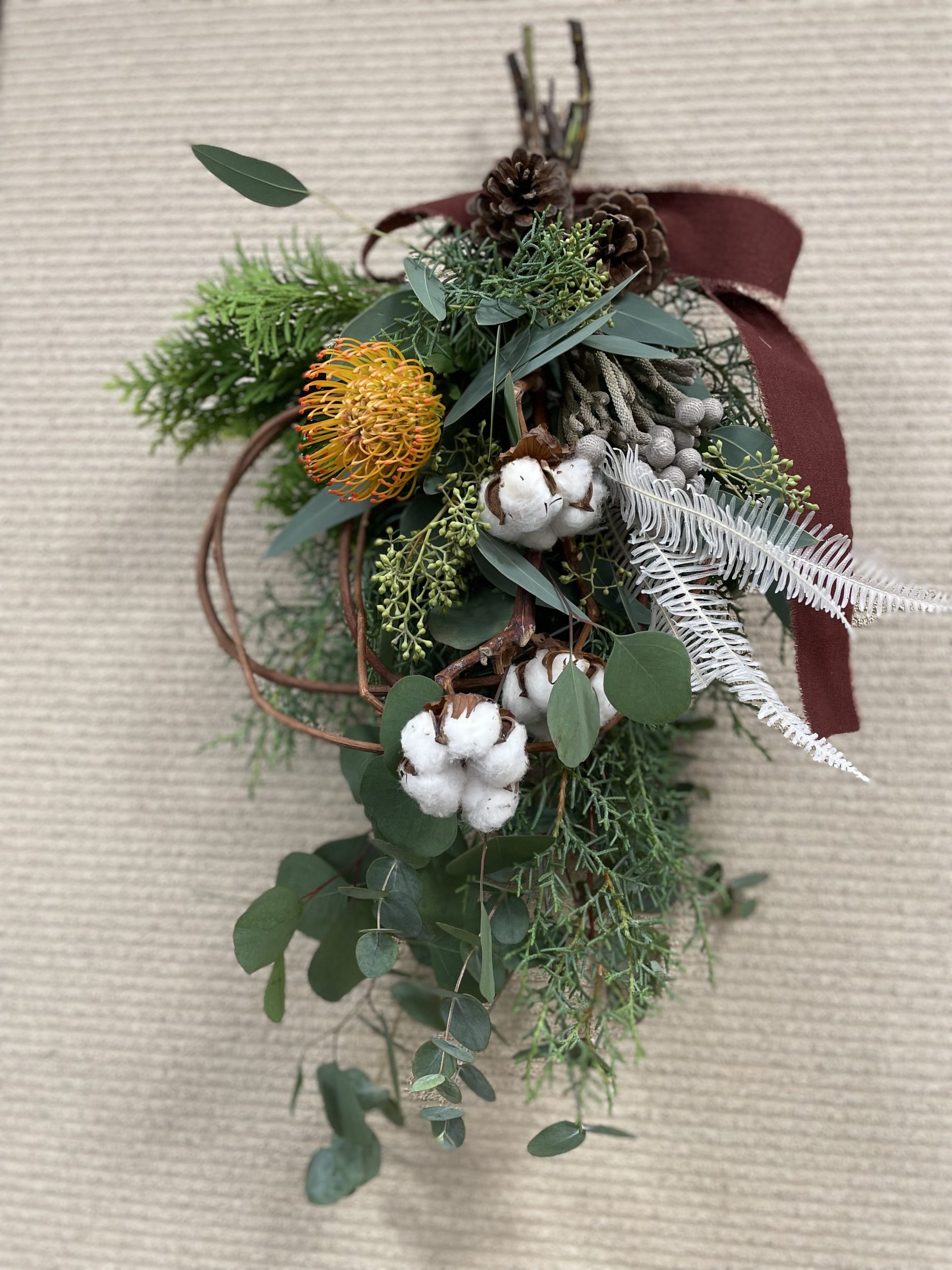 クリスマスリース教室開催中